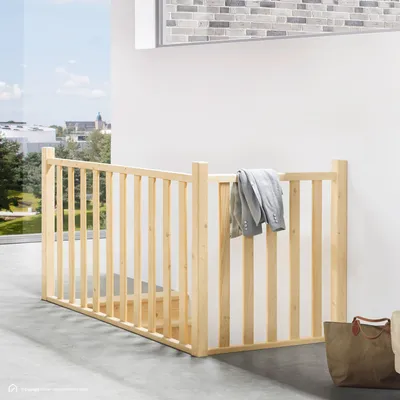 Produktbild von Brüstungsgeländer Intercon Casablanca aus Fichte, 200 cm Länge | Geländer aus Holz für Innen
