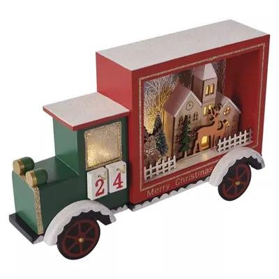 Image de EMOS LED calendrier de l'avent en bois voiture DCWW32