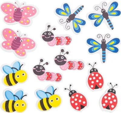 Imagen del producto de Naklejki z pianki z nadrukiem owady 75szt
