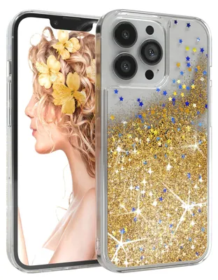 Produktbild von EAZY CASE - Glitzer Hülle kompatibel mit Apple iPhone 13 Pro Glitzer Schutzhülle, Soft Case, Backcover Transparent mit Motiv