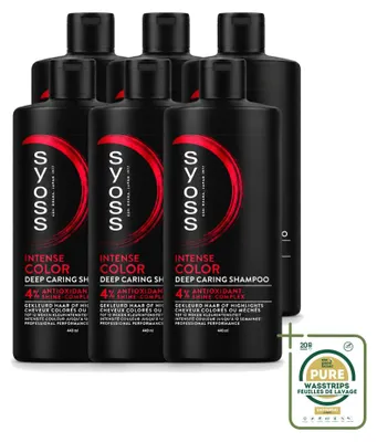 Imagen del producto de 6 champús colorantes Syoss para cabello teñido - 440 ml - Pack ahorro - 6 unidades