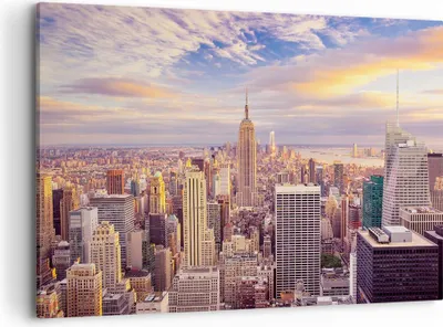 Produktbild von Bild auf Leinwand - Leinwandbild - New York Stadt - 100x70cm - Wand Bild - Wanddeko - Wandbilder - Leinwanddruck - Bilder - Kunstdruck - Wanddekoration - Leinwand bilder - Wandkunst - AA100x70-3638