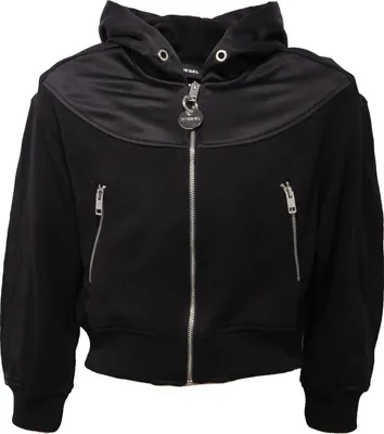 Produktbild von 5178AC felpa bimba girl DIESEL schwarzer Baumwollpullover mit Reißverschluss