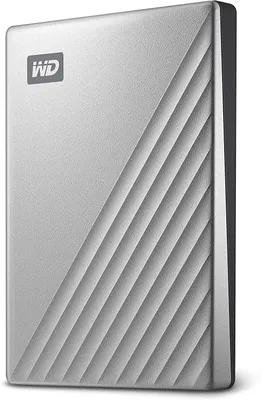 Produktbild von WD My Passport Ultra WDBC3C0010BSL - Festplatte - verschlüsselt - 1 TB - extern (tragbar) - USB 3.0 (USB-C Steckverbinder) - 256-Bit-AES - Silber