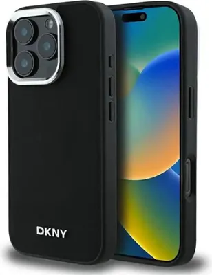 Zdjęcie produktu dla Etui DKNY Silver Logo MagSafe do iPhone 16 Pro czarny