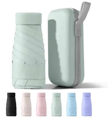 Imagen del producto de Paraguas plegable ultraligero, de 15 cm, ideal para proteger del sol y de la lluvia