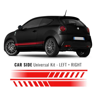 Produktbild von Streifen Alfa Romeo Rot Universal Klebestreifen für Seitenteile