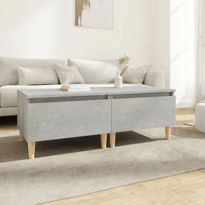 Image de The Living Store Tables d'appoint 2 pcs. Gris béton 50x46x35 cm Bois composite