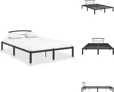 Immagine prodotto di vidaXL Struttura letto in metallo nero 160x200 cm - Letti e strutture letto