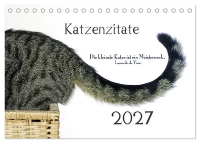Produktbild von Katzenzitate 2027 (Tischkalender 2027 DIN A5 quer), CALVENDO Monatskalender