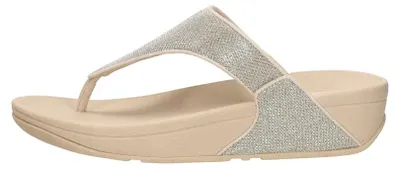 Produktbild von FitFlop Lulu Shimmerglitz Toe-Post Teenslippers - Goudkleur - Maat 43
