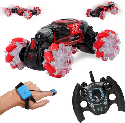Produktbild von RC kaskadérské auto 4WD Hodiny Ovládání senzorem gest Deformovatelná 360 terénní transformovatelná auta 18 km / h Vánoční dárky pro děti s LED světlem/hudbou
