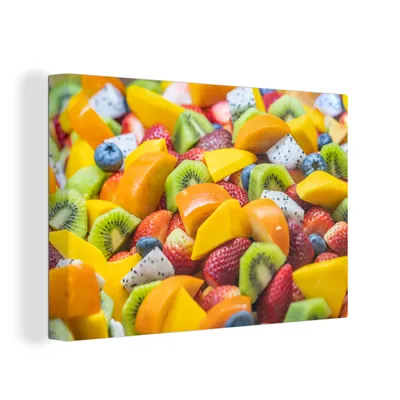 Obrázek produktu pro OneMillionCanvasses® Malba na plátně Nástěnná malba na plátně - Ovoce - Salát - Barvy - 150x100cm