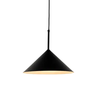 Produktbild von QAZQA - Design Design-Hängelampe I Pendellampe I Pendelleuchte schwarz - Triangolo I Wohnzimmer I Schlafzimmer - Stahl Rund - LED geeignet E27