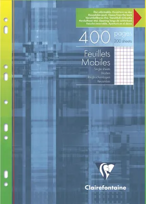 Produktbild von Clairefontaine 10x Pack. 200 Blatt Ringbucheinlagen DIN A4 kariert 17922C