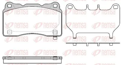 Produktbild von REMSA Bremsbeläge Satz Vorne Bremsklötze für TESLA Model S (5YJS) 0666.64