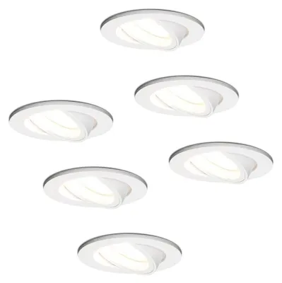 Produktbild von hoftronic LED Einbaustrahler 6x 4W 345 Lumen 6500K Weiß GU10 Dimmbar Rund