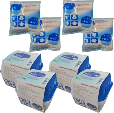 Image de Set déshumidificateur d'air Déshumidificateur d'ambiance Sachet de recharge granulés contre la condensation, Variante:4x boîte + 4x sachets