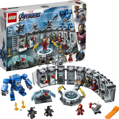 Produktbild von LEGO 76125 Super Heroes Marvel Avengers Iron Mans Werkstatt, Werkstattmodule Mit 6 Marvel-LEGO-Figuren, Geschenkidee