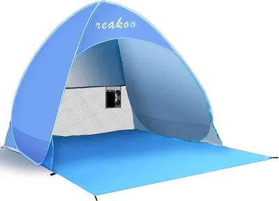 Produktbild von Pop-Up Strandmuschel 50+ UV-Schutz, Großes Strandzelt, Tragbar & Windschutz
