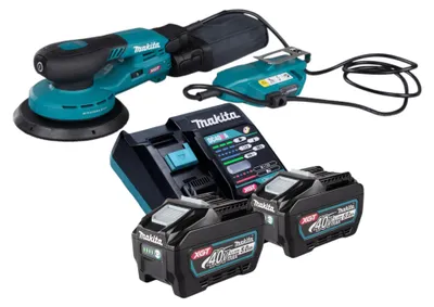 Imagen del producto de Makita BO 002 CGT201 Lijadora rotorbital sin cable 40 V máx. 150 mm 5,0 mm carrera Sin escobillas + 2x batería 5,0 Ah + cargador