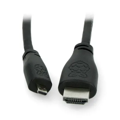 Obrázok produktu pre Kábel Raspberry Pi Micro HDMI na HDMI čierny 1M
