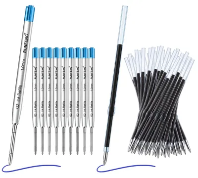 Kugelschreiberminen-Set, 40 Stück, 1,0 mm, blau, G2 & Universal