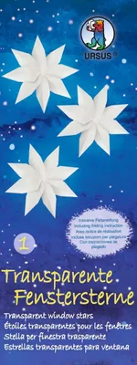 Obrázek produktu pro Okenní hvězdy transparentní VE=80 listů 6x16cm bílé