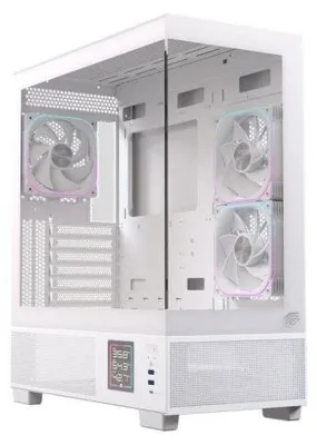 Immagine prodotto di Einarex EXCS-PR-51DR-W, Midi Tower, PC, Bianco, ATX, Micro ATX, Mini-ITX, ABS (acrilonitrile-butadiene-stirene), Vetro, SPCC, Acciaio, 2,5,3,5"