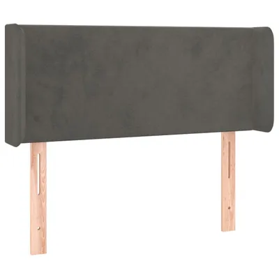 Immagine prodotto di vidaXL Testiera con orecchie Grigio scuro 83x16x78/88 cm Velluto