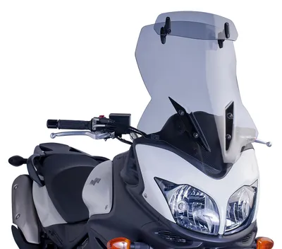 Productafbeelding van PUIG touring windscherm met heldere, getinte (rookkleurige) deflector voor Suzuki