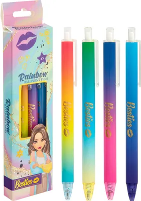 Immagine prodotto di Penne arcobaleno in confezione da 4 pezzi