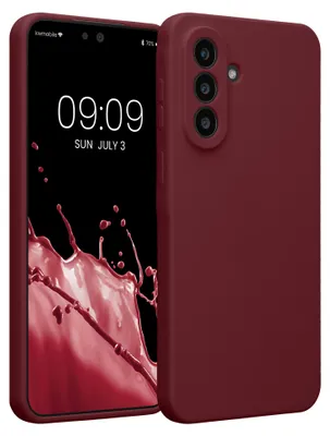 Produktbild von kwmobile Silikon Case für Samsung Galaxy A57 5G Hülle - Soft gummierte Handyhülle, Schutzhülle Cover in Bordeaux Violett