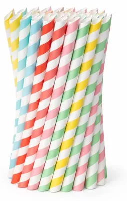 Zdjęcie produktu dla Słomki papierowe fi12/21 do BubbleTea mix kolorów, 250szt