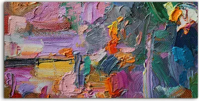 Produktbild von Coloray Spritzschutz aus Glas 140x70  Wandkunst Küchenrückwand Deko Malerei abstrakte bunte Pinsel
