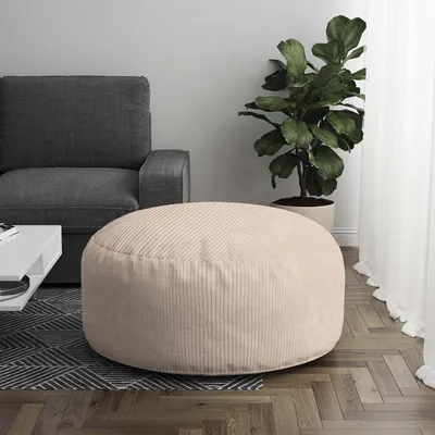 Produktbild von Leichter Couchhocker und Sitzsack für das Wohnzimmer, für Sessel und Sofa, Sitzpouf und Sessel-Pouf