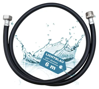 Aquastop-Zulaufverlängerung 6 m, 3/4 Zoll, bis 90 °C, mit Dichtung