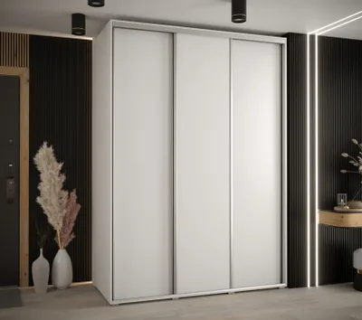 Obrázok produktu pre Šatníková skriňa ASIRI 1 - 180/60 cm, biela / strieborná