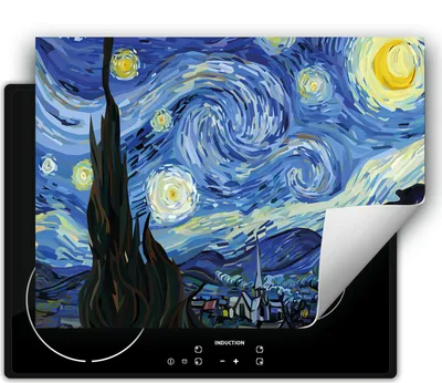 Produktbild von DarHaus Herdabdeckplatte 80x52 cm Anti Rutsch Matte Aufrollbar, blau - Bild