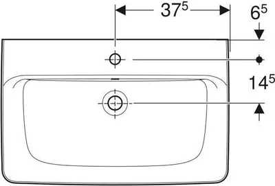 Produktbild von Geberit 501690008 Renova Plan Waschtisch, 75x48cm
