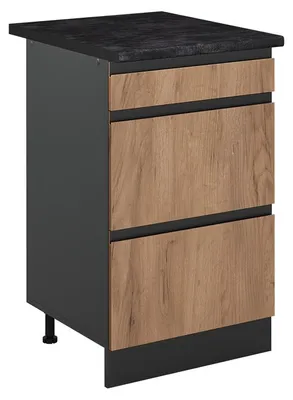 Immagine prodotto di Mobiletto base per cucina Vicco R-Line Rovere dorato/Antracite 50 cm piano di lavoro Antracite, Model 69811