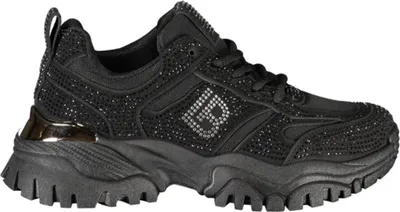 Produktbild von Elegante Schwarze Sportschuhe für Damen mit Strass und Kontrasten