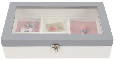 Productafbeelding van Vintage Houten Sieradendoos met Draagbare Organizer