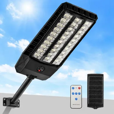 Zdjęcie produktu dla Oświetlenie solarne – reflektor LED – 1 sztuka – pilot zdalnego sterowania – czujnik ruchu – wodoszczelność IP65 – barwa światła 6500 K – do użytku zewnętrznego