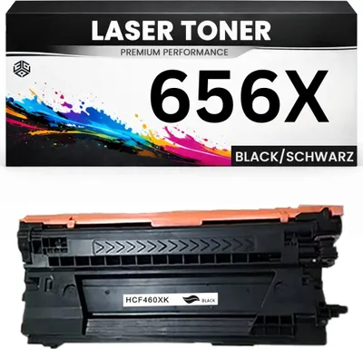 Produktbild von XXL Toner kompatibel für HP CF460X(656X) Color LaserJet Enterprise M652dn/M652n/M653dn/M653x in Schwarz