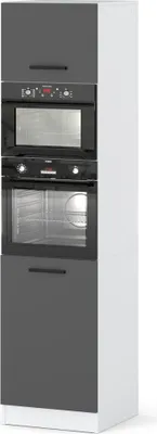 Zdjęcie produktu dla Szafka Kuchenna Słupek Modułowy Stojący Blande 60Cm Biały Szary Mat