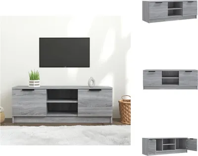 Produktbild von vidaXL TV-Schrank Grau Sonoma 102x35x36,5 cm Holzwerkstoff -  TV-Möbel