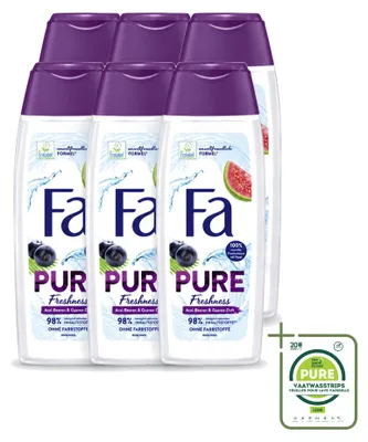 Produktbild von 6 x Fa Douchegel Pure Freshness - Acai & Guave - 250 ml - Großpackung - 6 Stücke