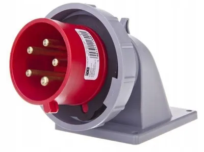 Image de Connecteur encastrable PCE, 32A, 5 pôles, 400V, rouge, IP44