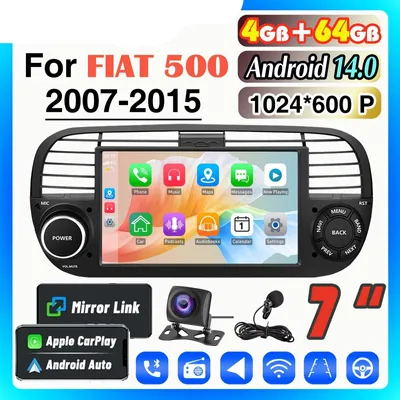Image de Lecteur multimédia - Autoradio - Lecteur 2DIN - Autoradio intégré - Écran tactile HD de 7 pouces - Android 14.0